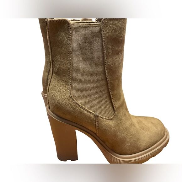 new Nine West chunky y2k block Ream Women High Heel Chelsea Boots 7.5 - Picture 9 of 11